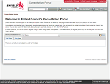 Tablet Screenshot of consult.enfield.gov.uk